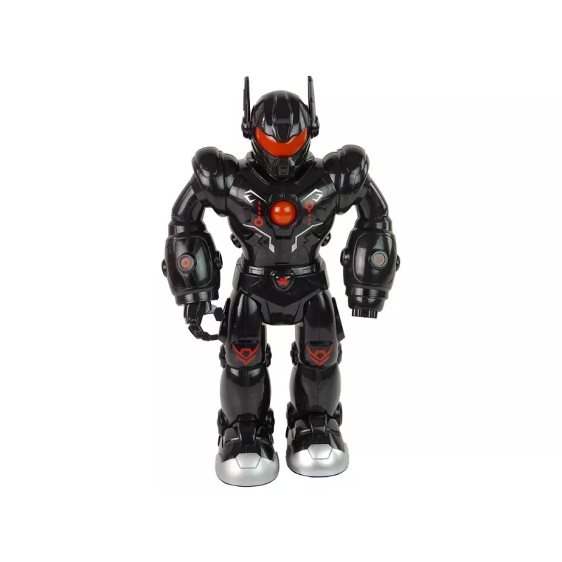 LEAN TOYS Interaktīvs robots staigā skaņa gaismas melns