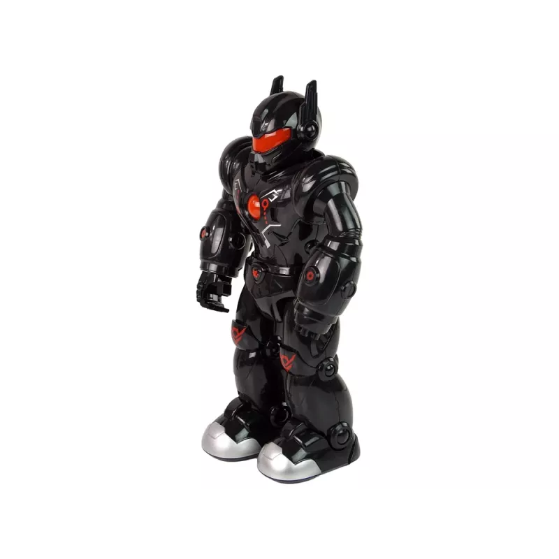 LEAN TOYS Interaktīvs robots staigā skaņa gaismas melns
