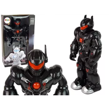 LEAN TOYS Interaktīvs robots staigā skaņa gaismas melns