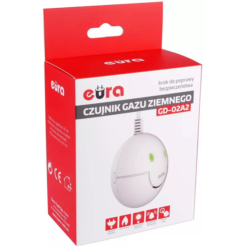 EURA GD-02A2 Gāzes detektors dabasgāzei un LPG