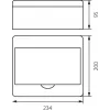 Sadales panelis RN-8 Fala 7.2 Virsmas montāžas IP40 200x234x95mm Balts (N+PE) Elektro-Plast Opatówek