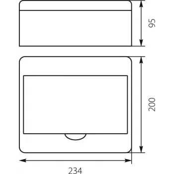 Sadales panelis RN-8 Fala 7.2 Virsmas montāžas IP40 200x234x95mm Balts (N+PE) Elektro-Plast Opatówek