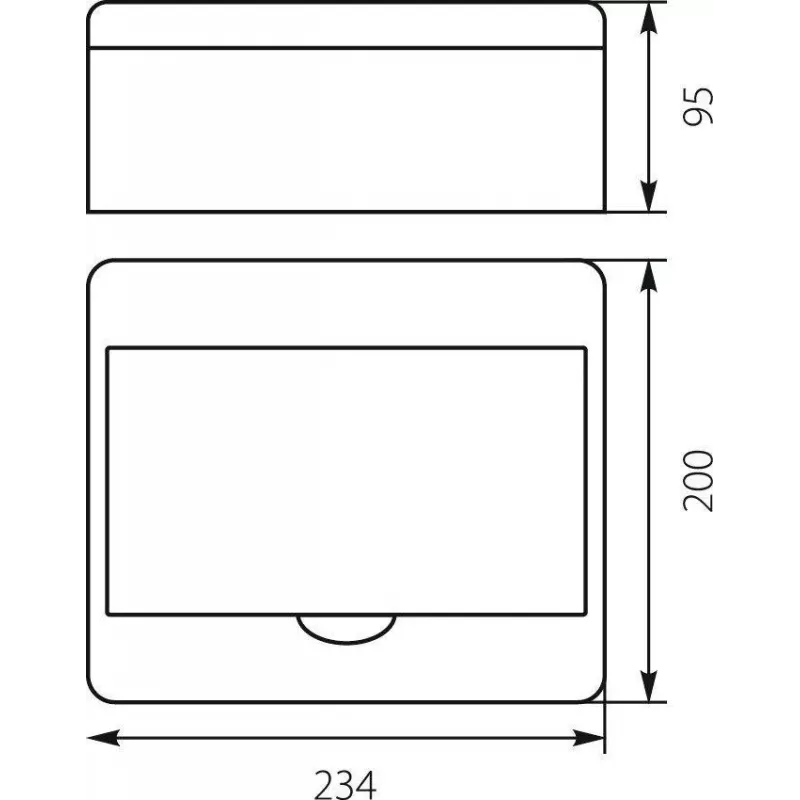 Sadales panelis RN-8 Fala 7.2 Virsmas montāžas IP40 200x234x95mm Balts (N+PE) Elektro-Plast Opatówek