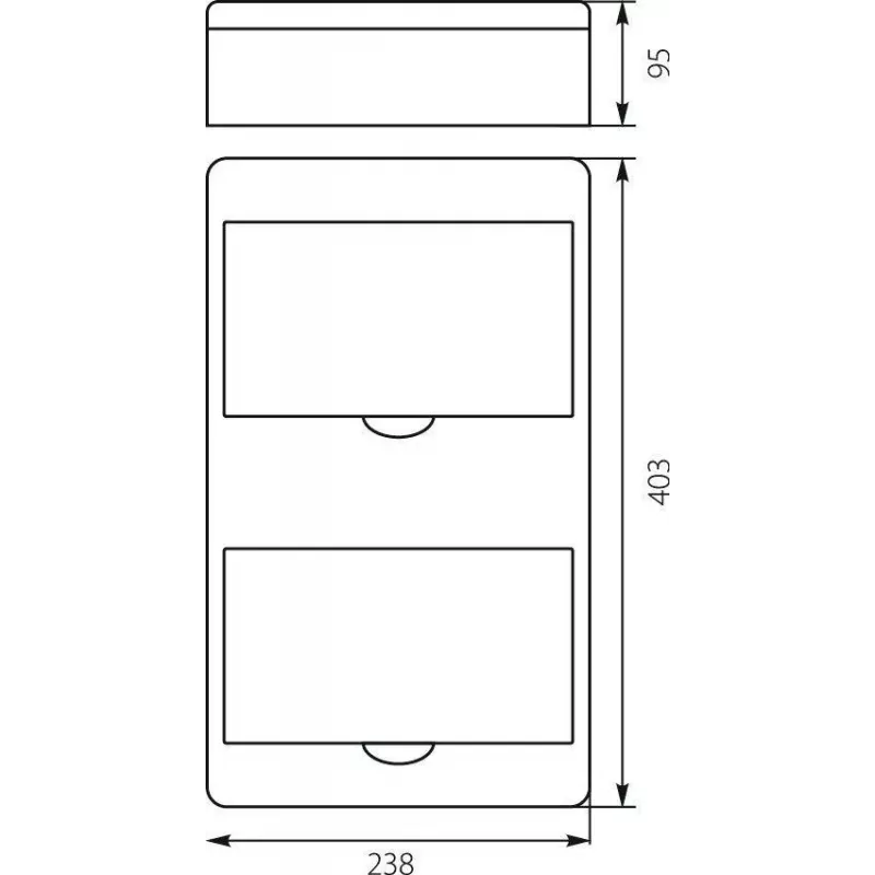 ELEKTRO-PLAST OPATÓWEK RN-16 Fala 7.4 Virsmas montāžas sadales skapis 16 moduļi IP40 Balts 403x238x95mm