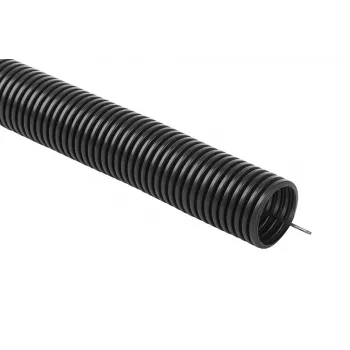 OLLO Elastīgais gofrētais cauruļvads PVC UV 320N ar pilotvadu 50/43 mm 25 m Pelēks