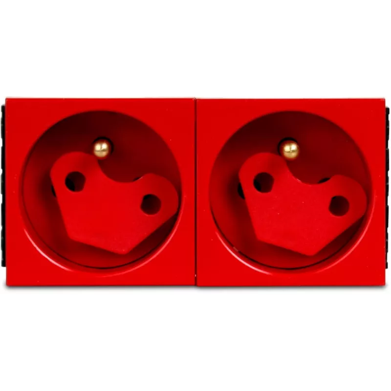 JAVEL Double Electrical Socket 2M with Child Lock White