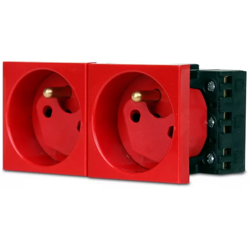 JAVEL Double Electrical Socket 2M with Child Lock White