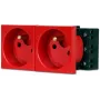 JAVEL Double Electrical Socket 2M with Child Lock White