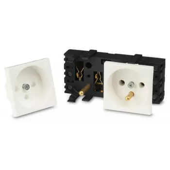 JAVEL Double 2M Electrical Socket White 16A 250V Flush-Mounted