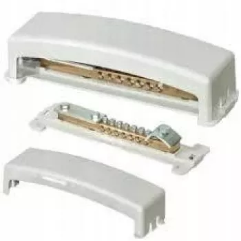 PAWBOL E.4104 Ekvipotenciālā savienojuma kopne, 8 spailes, pelēka