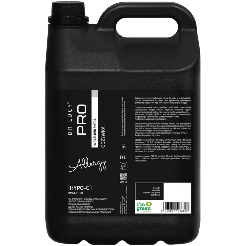 DR LUCY Hypo C Sensitive Skin Conditioner for Dogs - 5L