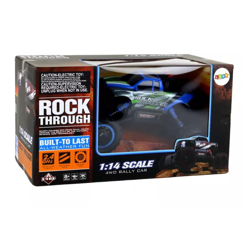 LEAN TOYS Bezvadu Vadāma Apvidus Auto RC 1:14 2.4G Zils
