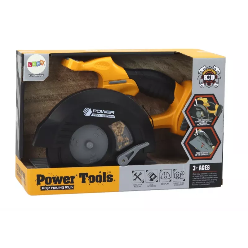LEAN TOYS Rotaļlietu ripzāģis Dzeltens Skaņas