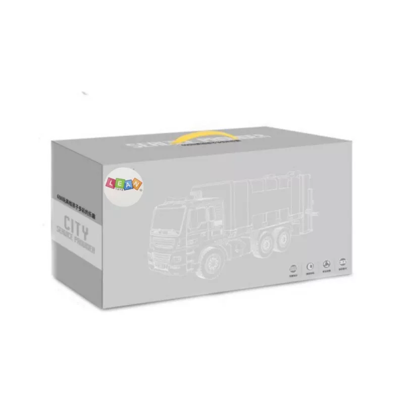 LEAN TOYS Zils betona maisītāja kravas auto ar rotējošu cilindru, skaņas un gaismas efektiem