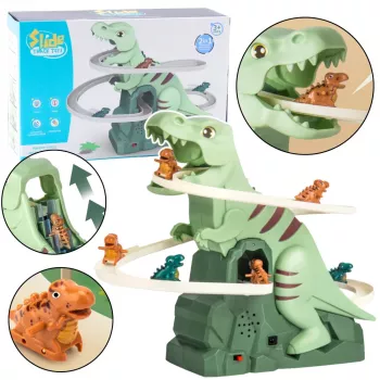 LEAN TOYS Track Slide Dinosaur Climb Lights Sounds