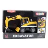 LEAN TOYS Construction Backhoe Bulldozer ar kustīgu grozāmu kausu, kabīni, gaismām un skaņām