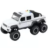 LEAN TOYS Off-road Car Friction Drive Lights Sounds Pearl White 6x6 1:16