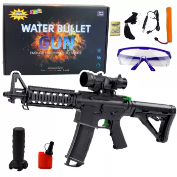LEAN TOYS Assault Rifle For Water Balls Hydrogel Sight Glasses Black 86cm