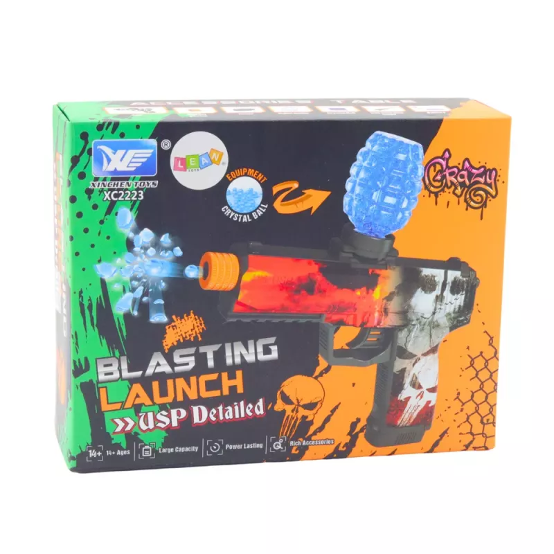 LEAN TOYS Automātiskā ūdens želejas lodes pistole Skull