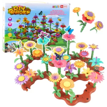 LEAN TOYS Creative Garden Flowers Construction Blocks Set 198 pcs.