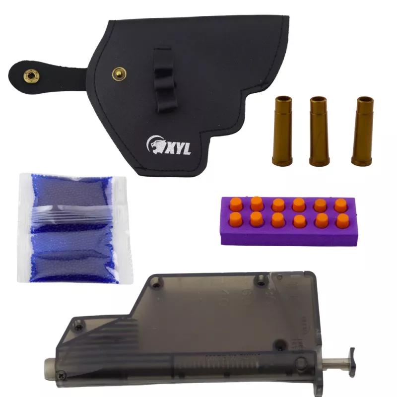 LEAN TOYS Revolver ZP-5 Foam Cartridges Water Balls Hydrogel Shield Holster