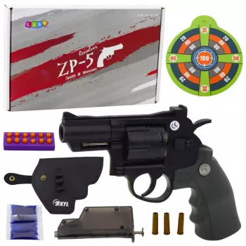 LEAN TOYS Revolver ZP-5 Foam Cartridges Water Balls Hydrogel Shield Holster