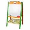 LEAN TOYS Divpusējs magnētiskais izglītojošais krīta dēlis 2-in-1 ar marķieriem, burtiem, cipariem