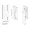 ACO INS-UP720B UNIFON - Hold, 1-pogas digitālais domofona klausule, balta