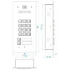 ACO FAM-P-2NPZSACC 2-Family Flush-Mounted Outdoor Entry Panel with RFID Reader and Cipher Lock, Silver