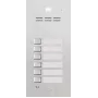 ACO FAM-P-6NPACC Iegremdējamais 6-dzīvokļu panelis ar RFID tuvuma lasītāju, sudrabs