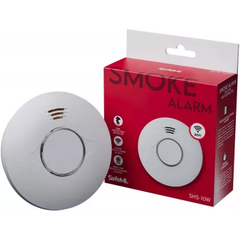 SAFEMI SHS-10W WiFi dūmu detektors - fotoelektrisks, 85dB, Tuya Smart, 2 gadu baterija, EN14604