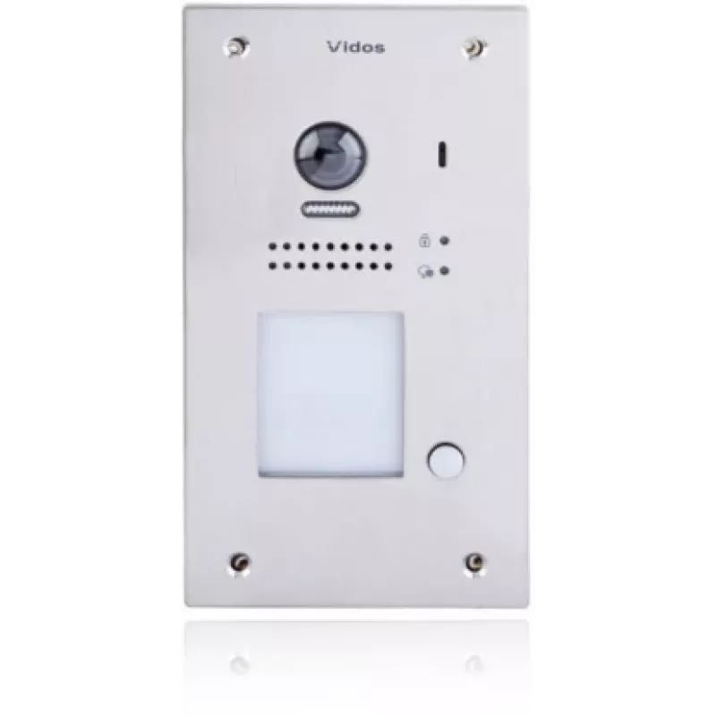 VIDOS DUO S1201A 2-vadu video durvju stacija ar RFID, Full HD 1080p, Sudraba/Tumši pelēka