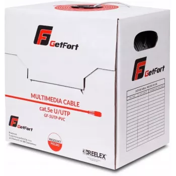GETFORT Premium Cat.5e U/UTP PVC tīkla kabelis 305m (1000ft) - Pelēks