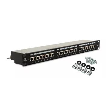 GETFORT PGF-5EFTP24-B6 Patch Panel FTP Cat.5e 24 Port 1U Melns