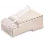 GETFORT RJ45 Cat.6 Shielded Connector 8P8C (100 pcs) - Gold-Plated, Transparent