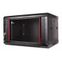 GETFORT CALI 19 inch 6U 600x600 Sienas stiprinājuma skapis Melns