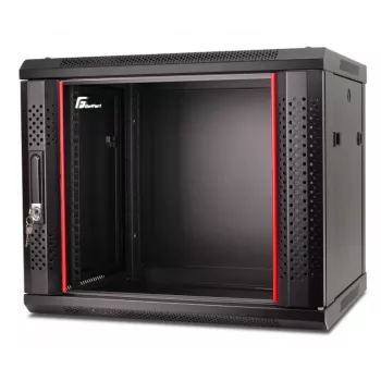 GETFORT CALI 19 inch 9U 600x600 Sienas stiprinājuma skapis Melns