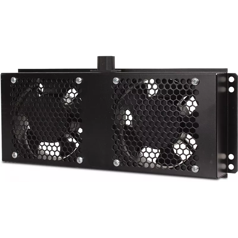 Getfort GF-FAN2 1U 19 collu ventilatora panelis ar 2 ventilatoriem, melns