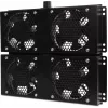 Getfort GF-FAN4 2U 19 collu statīva ventilācijas panelis ar 4 ventilatoriem, 120mm, 230V, melns