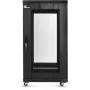 GETFORT 19-inch 22U Grīdas statīva skapis 600x800mm Perforētas durvis Melns