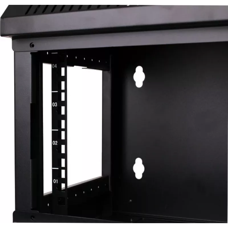 Getfort WGF04-33EH-WGB 10-inch 4U sienas stiprinājuma skapis 300x300mm Melns