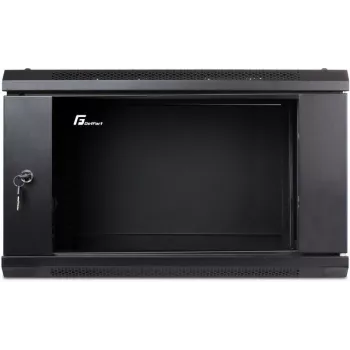 GETFORT ECO v2 19 inch 6U 600x450 sienas stiprinājuma skapis, melns