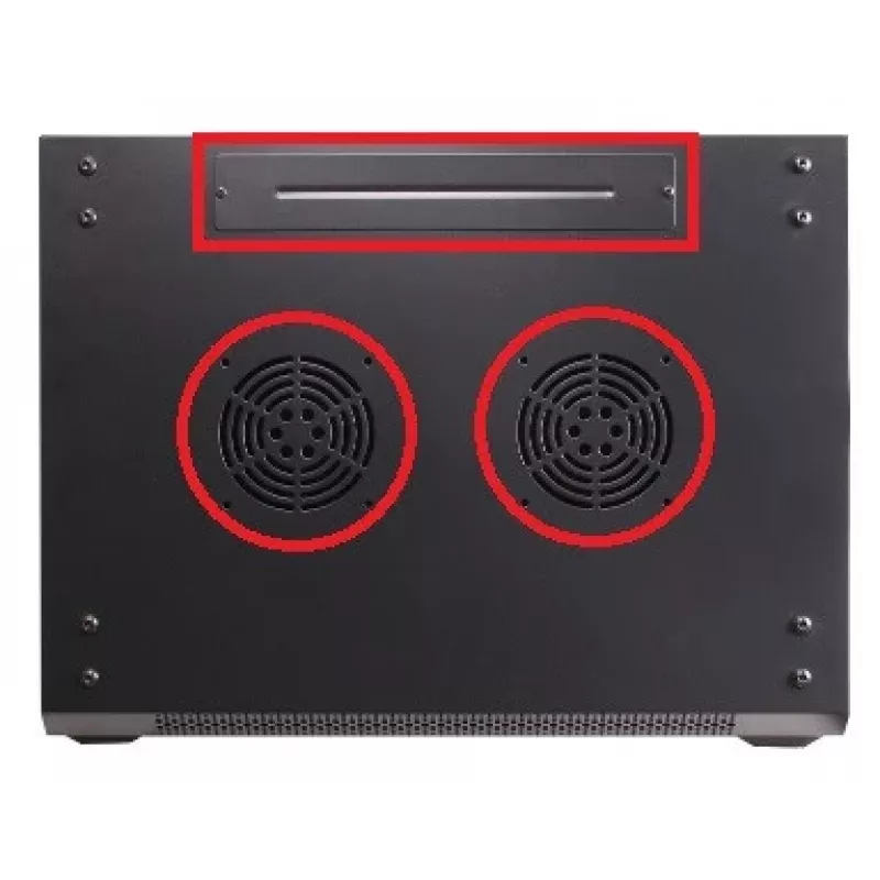 GETFORT ECO v2 19 inch 9U 600x450 Sienas stiprinājuma skapis Melns