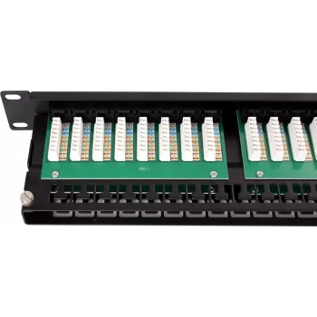 GETFORT PGF-5EUTP48-B9 Patch Panel UTP Cat.5e 48 Port 2U 19 inch Rackmount Black