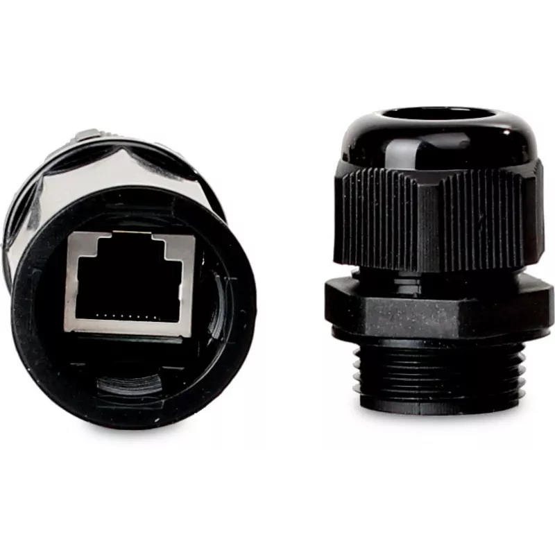 GETFORT Cat.5e RJ45 Sieviete-Sieviete Āra Savienotājs, IP67, Ekranēts, Melns