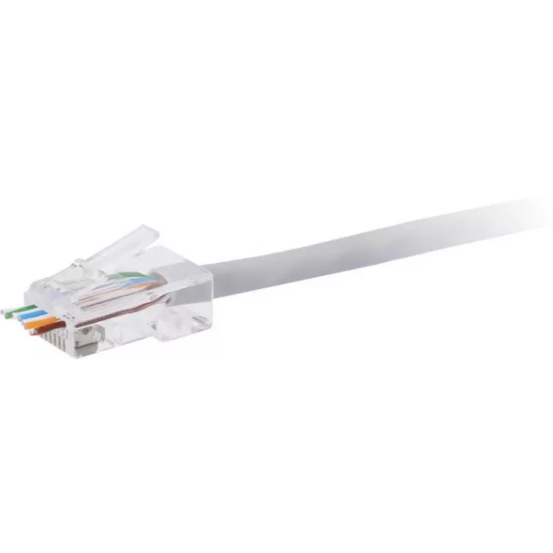 GETFORT RJ45 Cat.6 UTP Pass-Through Modular Plug 8P8C (100-Pack) - Caurspīdīgs