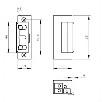 ELEKTRA-PLUS R4-24.20 Elektriskā atslēga ar bloķēšanas funkciju 24V DC 3000N