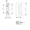 ELEKTRA-PLUS R5 Elektriskā atslēga Simetriska Šaura 16.5mm Bez Slēdzenes 12V AC/DC