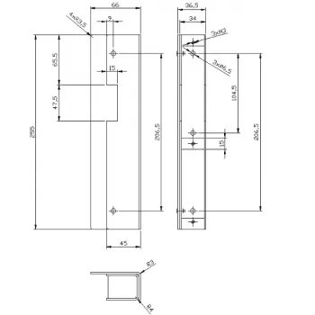 ELEKTRA-PLUS Kaseta Elektra Surowa R3, R4, R5; 3378 Iegremdējamā montāžas kaste 3-vietīga balta