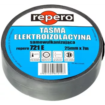 REPERO WTE721EX-0019-07 Pašvulkanizējošā lente 19mm x 7m Melna